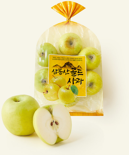 삼봉산 시나노골드 사과, 1개, 2kg(중과, 7~9입)