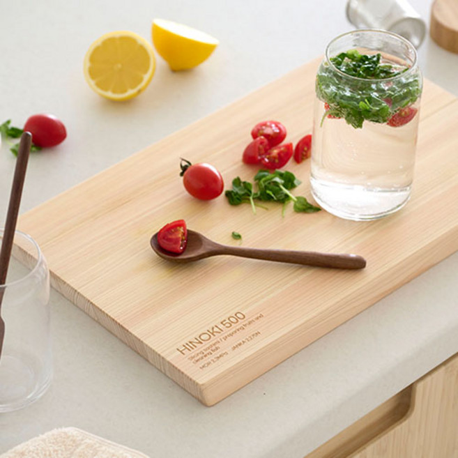 에라토 공이삼 원목 나무 도마 히노키 M, 1개