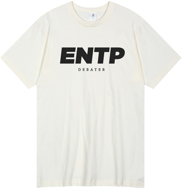 언탭트 남녀공용 MBTI시리즈 ENTP 16수 통기성 반팔 티셔츠