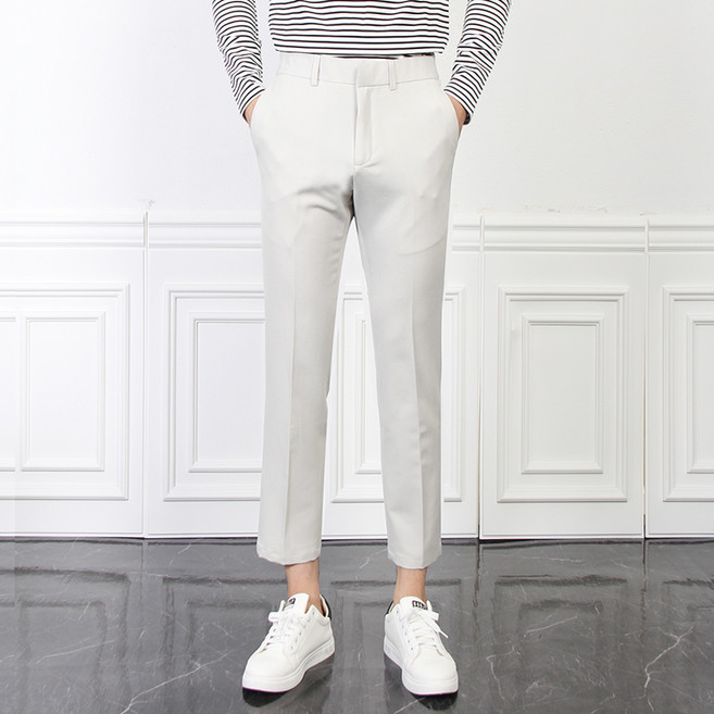 마인플로우 더마인드 남성용 베이직 9부 하프 밴딩 슬랙스 LI