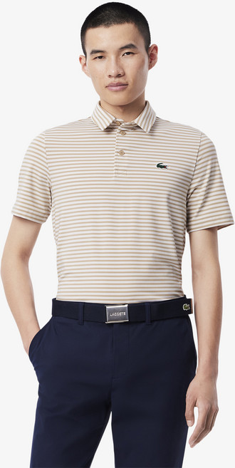 라코스테 남성용 미니멀 스트라이프 폴로 티셔츠 DH7418-55G