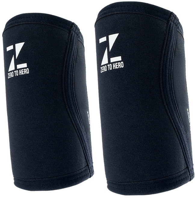 제로투히어로 네오프렌 팔꿈치보호대 5mm 세트, 블랙, 1개