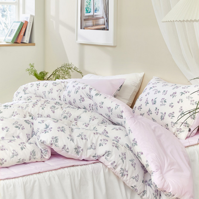 파르페by알레르망 국내 제조 엠버 워싱면 차렵이불패드 세트