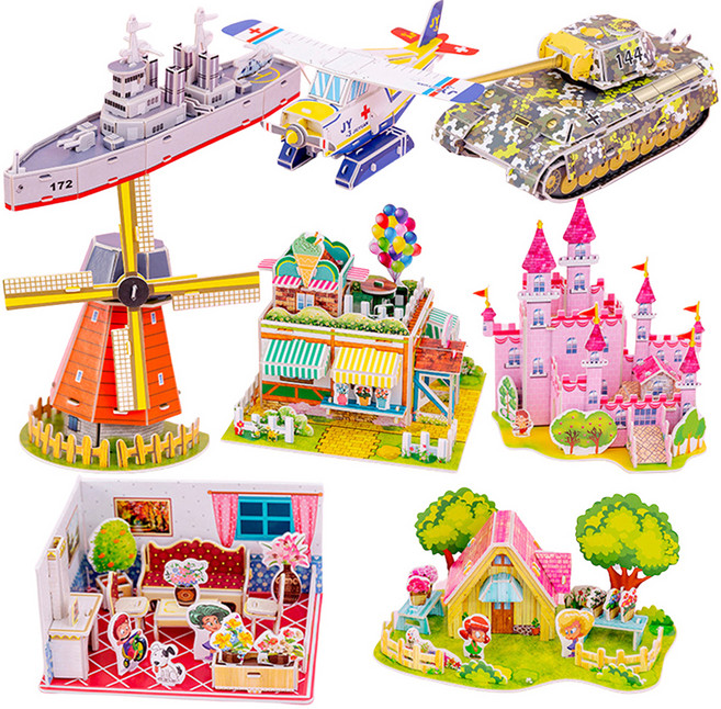 MING SHENG 立體模型 8件組 233片, 1組, 多色