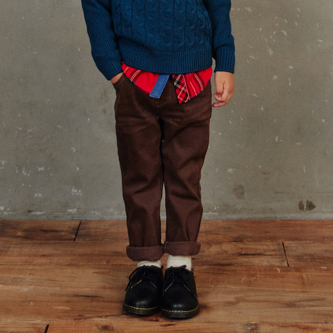 토토헤로스 아동용 코지 면 기모 보온 팬츠