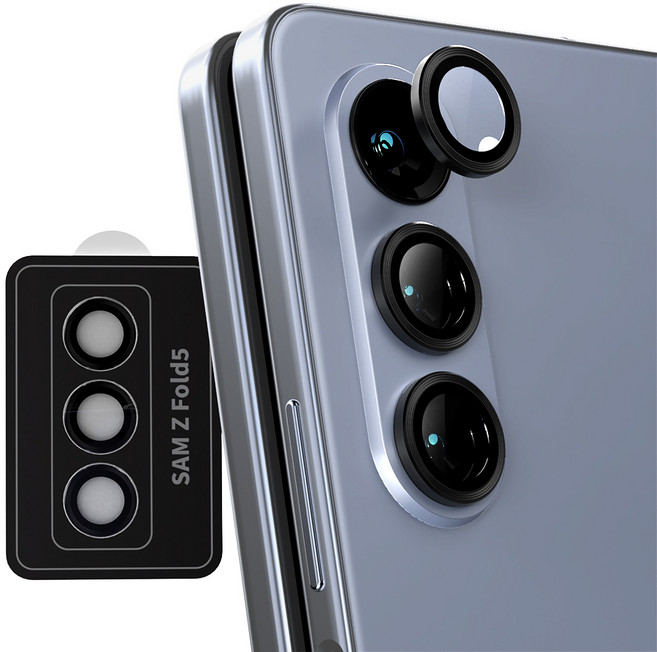 구스페리 메탈링 카메라 강화유리 개별 렌즈 액정 보호 필름 세트 블랙, 1세트