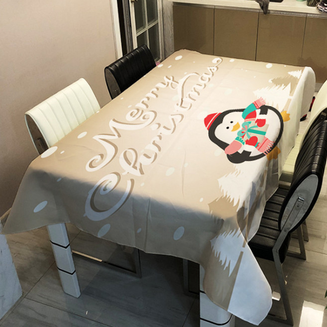 알럽홈 윈터 애니멀패밀리 프린팅 스퀘어 홈 테이블 커버, TYPE12, 90 x 90 cm, 1개