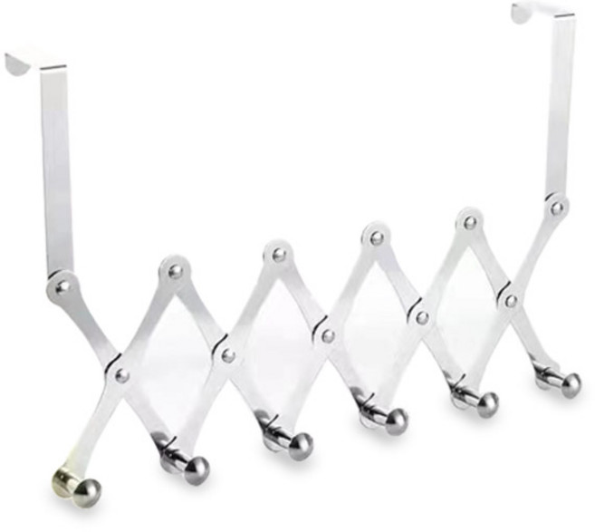 마켓플랜 스틸 방문걸이 와이드 후크, 실버, 1개