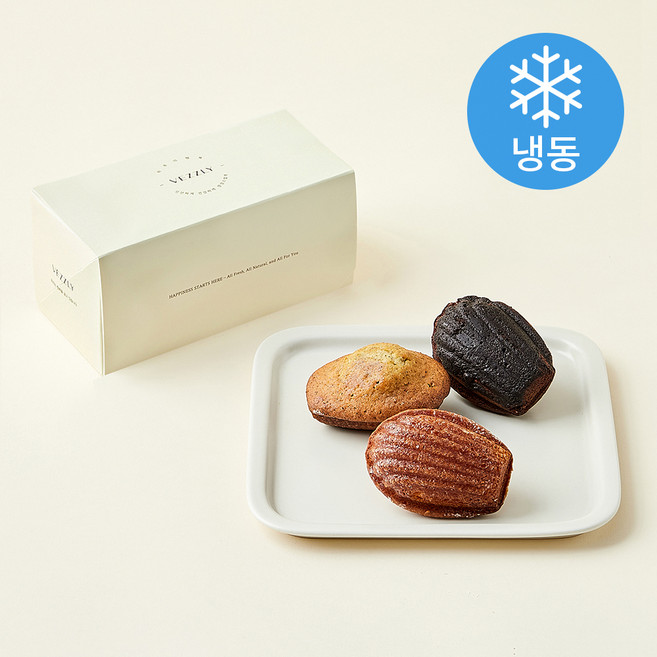 베즐리 마들렌 초코 + 레몬 + 얼그레이 세트 120g (냉동), 1개입, 1세트