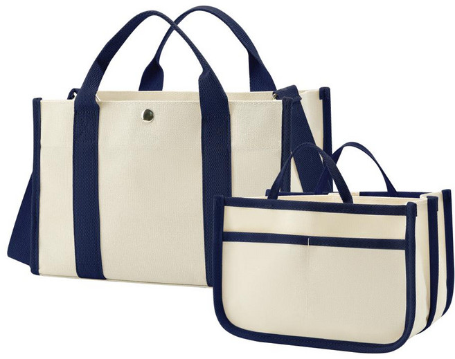 ADDEDIT 莫內帆布尿布包附內袋組, 海軍藍