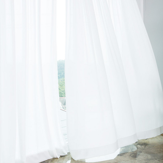 홈인홈 비침 빼고 분위기 더한 울 쉬폰 나비주름커튼 zp14