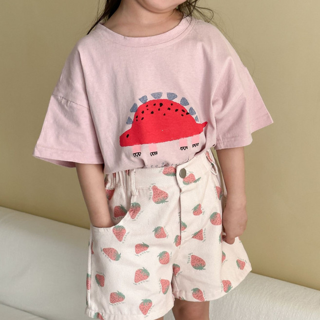 하라로이 아동용 공룡친구들 반팔 티셔츠