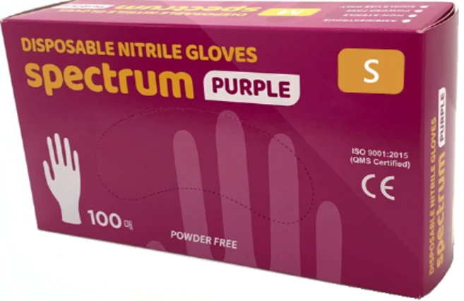 스펙트럼장갑 니트릴 컬러장갑, 퍼플, 소(S), 1개 - 쿠팡