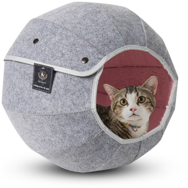 딩동펫 고양이 댕글 숨숨집, 핑크, 1개