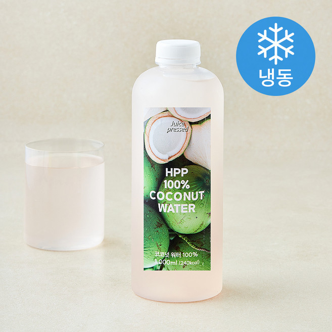 Juicepressed 100% 코코넛 워터 (냉동), 1개, 1L