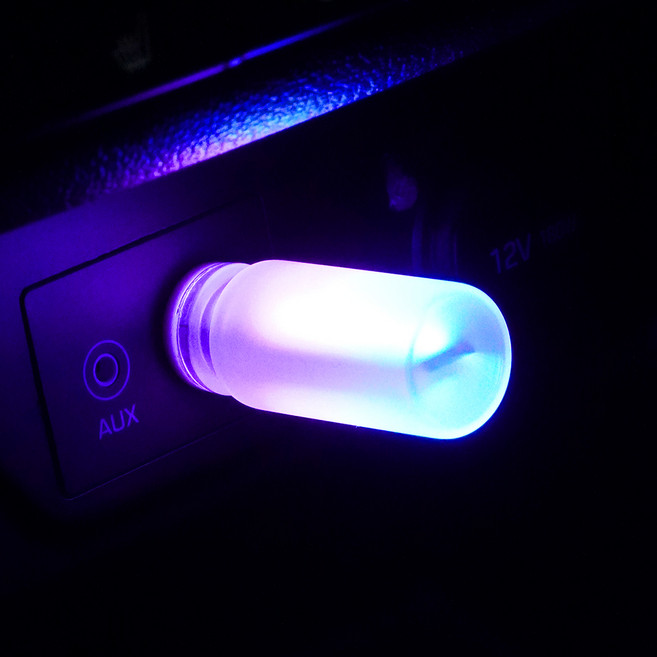 삼에스 차량용 가정용 RGB컬러 USB 엠비언트 무드등 C142, 1개, 반투명