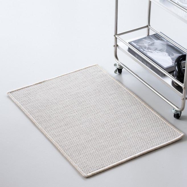 인룸 고중량 라탄룩 해비 자카드 발매트, 아이보리