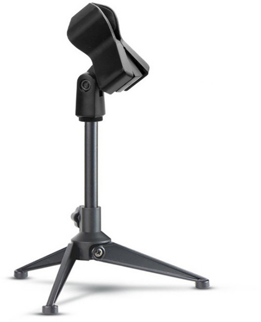 바라보고 탁상용 마이크 스탠드 집게형, 블랙
