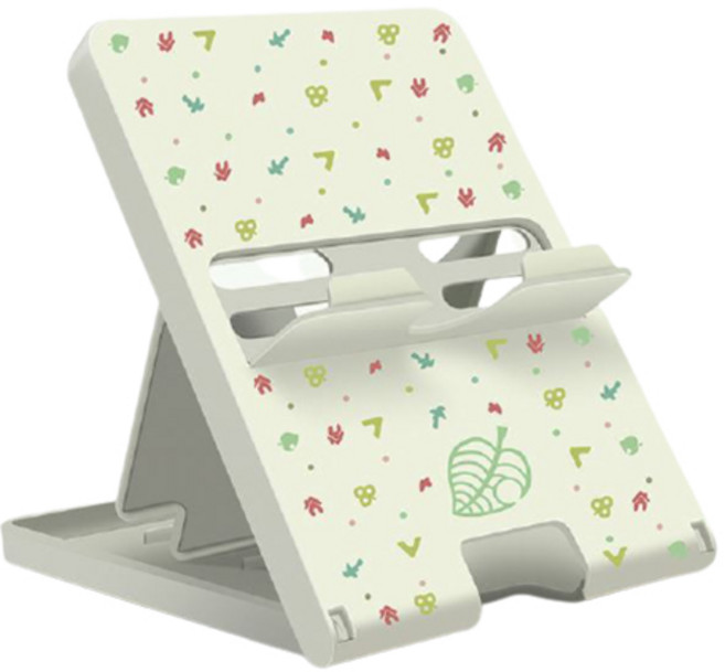 호야 닌텐도 스위치 동물의숲 접이식 거치대 나뭇잎화이트, 1개