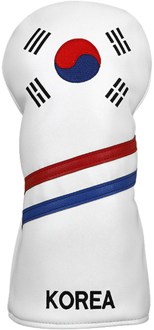 엠피케이 국가대표 태극기 헤드커버 드라이버, 화이트, 1개