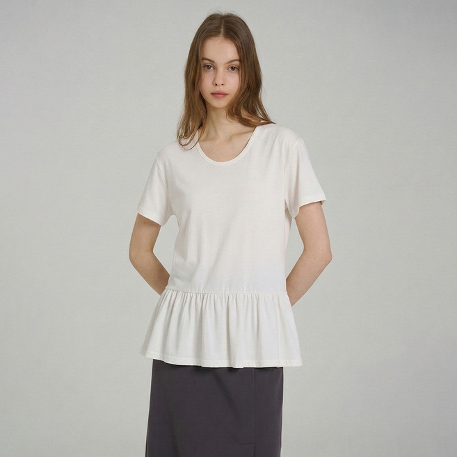 에이비에프지 여성용 프릴 롱 티셔츠 AFZ5QK35