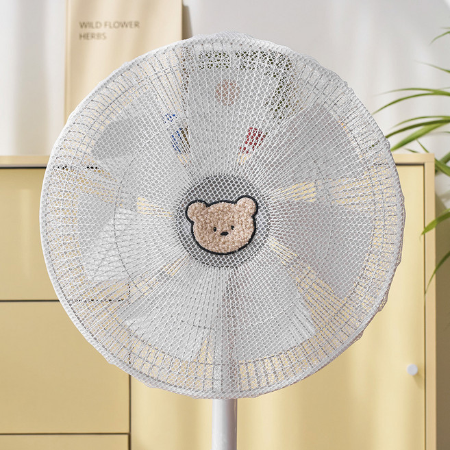 베베데코 자수 선풍기 안전망, 테디베어, 1개