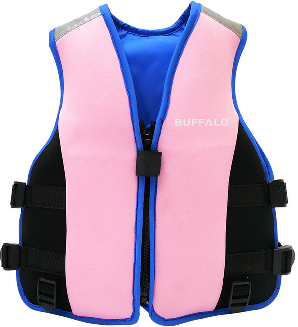 버팔로구명조끼 네오프렌 아동 착용형 수영보조용품, 핑크, 1개