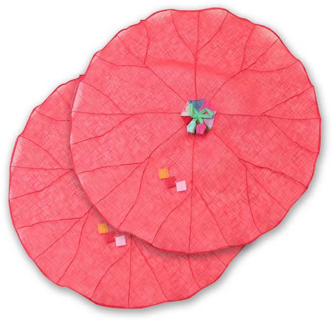 해피툴 모시조각 밥상보 레드, 2개