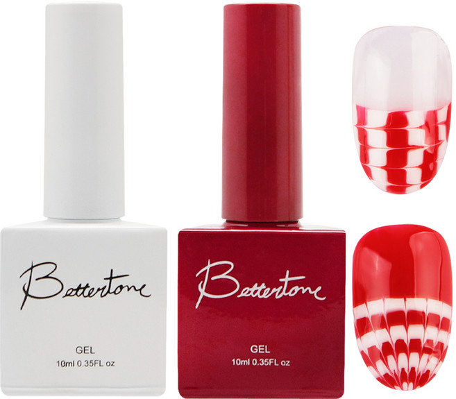 아이빛 베러톤 원패스 마블 국시용 컬러젤 2종 세트, 화이트 + 레드, 10ml, 1개