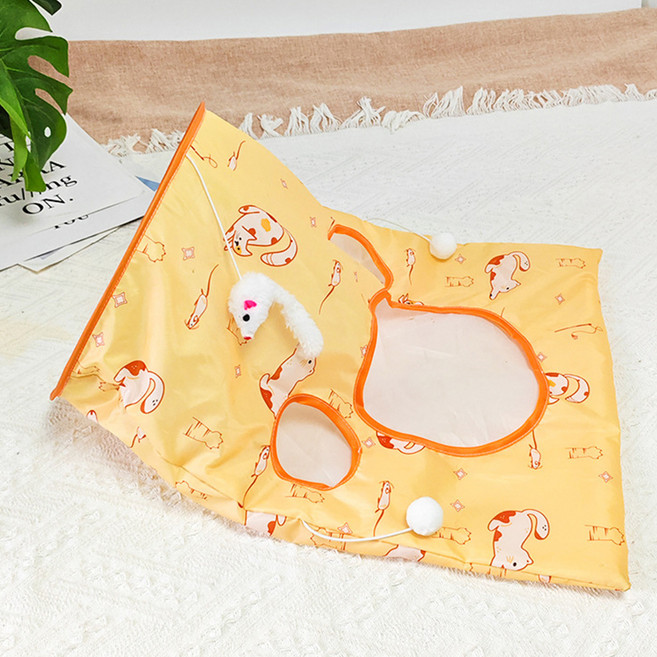 데이소이 고양이 쏘옥 포켓형 터널, 옐로우, 1개