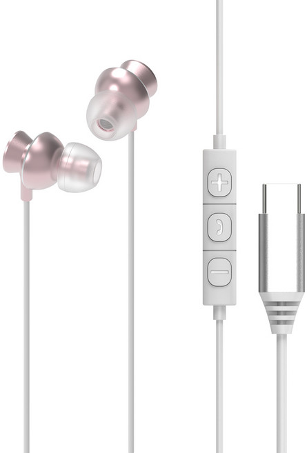 아이리버 고음질 C타입 노이즈캔슬링 알루미늄 커널형 유선 이어폰 갤럭시 아이폰, 핑크, ICP-G709