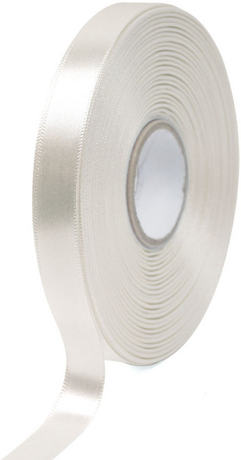 포포팬시 뭉구 프리미엄 유광 단면 공단 리본 15mm, 4 아이보리, 1개, 45m