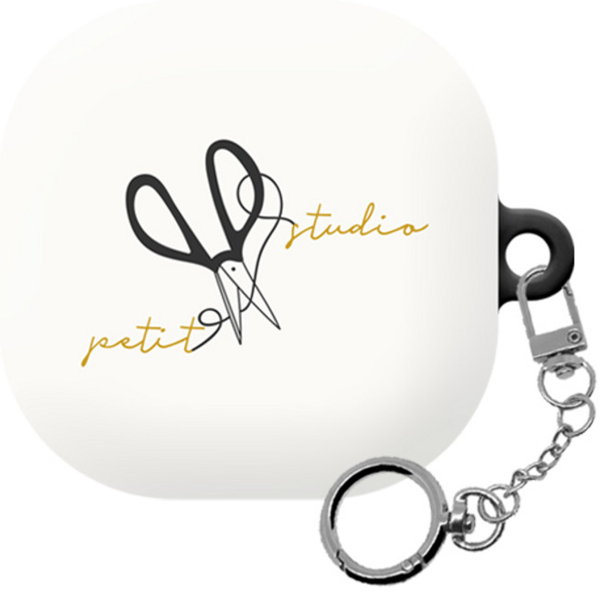 Mond Mond 優雅簡約A Galaxy Buds Pro / Buds Live 硬殼保護套 + 鑰匙圈, 簡約A 006, 混合色