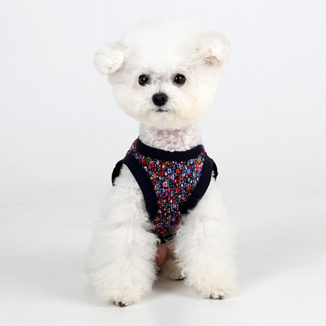 에이미러브즈펫 강아지 할매쿨나시조끼, 02 블랙, 1개