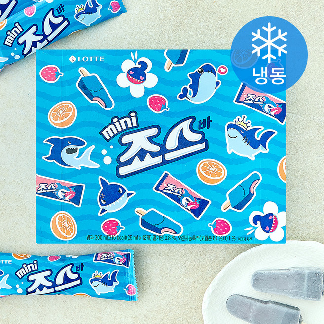 롯데웰푸드 죠스바 미니 (냉동), 1개, 12개입, 25ml