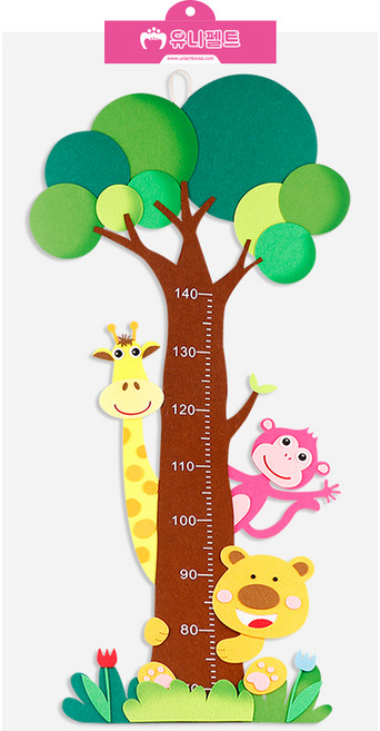 유니아트 펠트 키재기 숲속동물투톤, 혼합색상, 1개