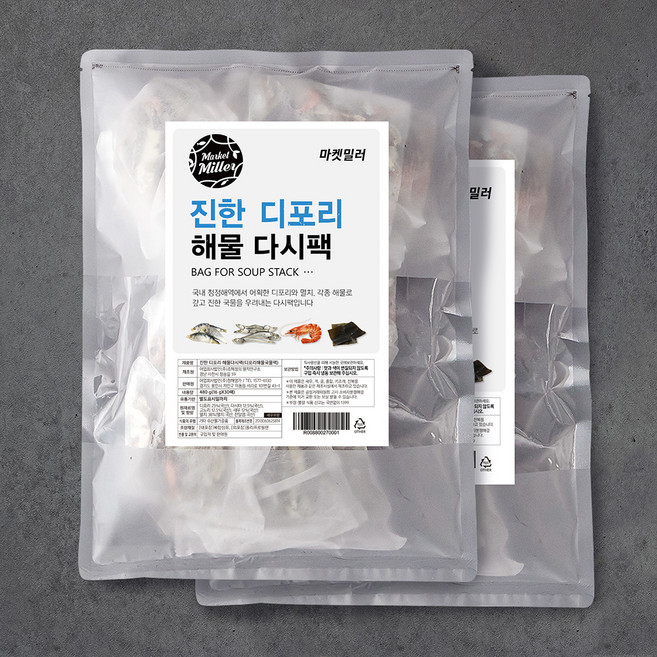 마켓밀러 진한 디포리해물 다시팩 16g x 30p, 480g, 2개