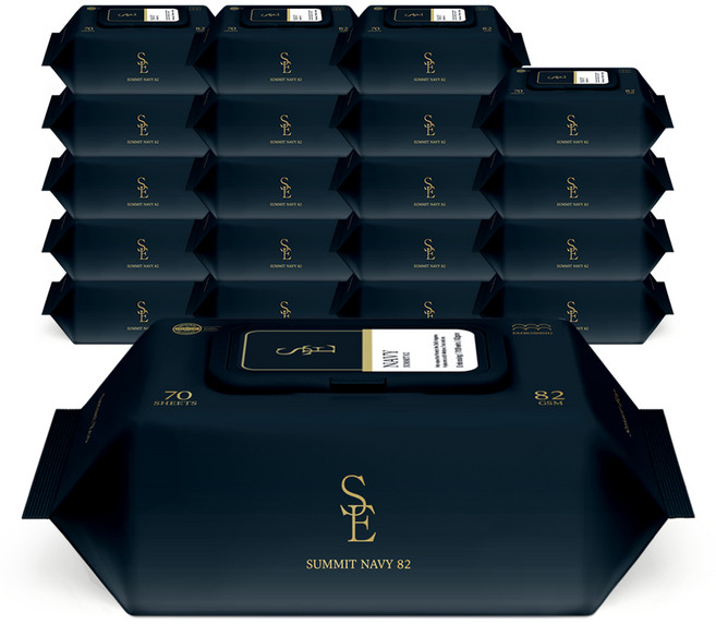 스마트에코 써밋 네이비 아기 물티슈 캡형, 82g, 70매, 20개