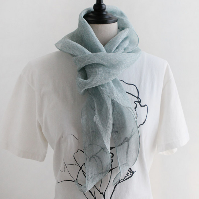 바비수 디어린넨100 텍스쳐 스카프