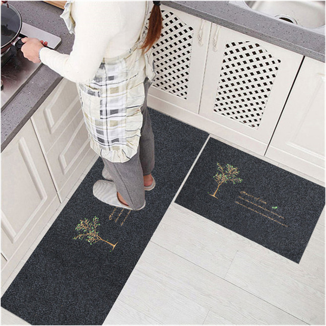 에코벨 주방 매트 세트, 블랙, 1세트