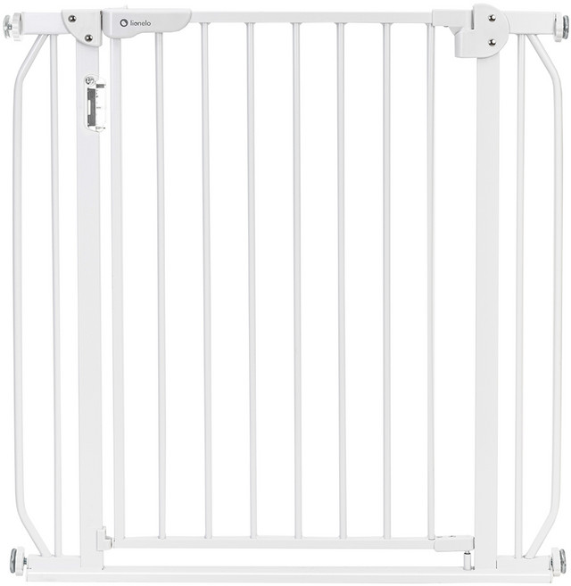 lionelo LED感光雙控鎖兒童安全門欄 Truus Slim LED 適合門寬75~105cm 657398, 天使白