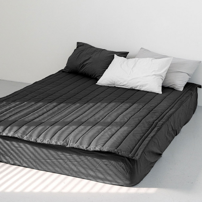 믹스앤매치 데이코튼 순면 40수 밴딩 패드, 딥블랙