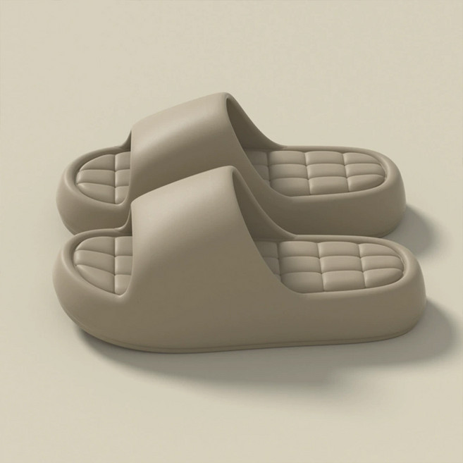 마메 엠보싱 키높이 실내화, 1개, 브라운