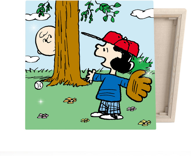 아이러브페인팅 피너츠 DIY CUBIC PAINTING 2525cm, 야구게임 스누피, 1개