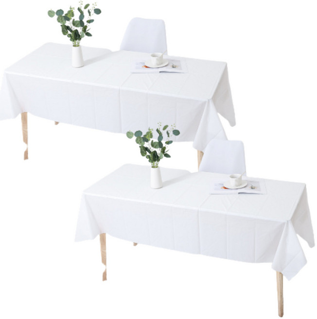 모노플리 일회용 행사용 대형 테이블보 2p, 화이트, 274 x 137 cm, 1세트