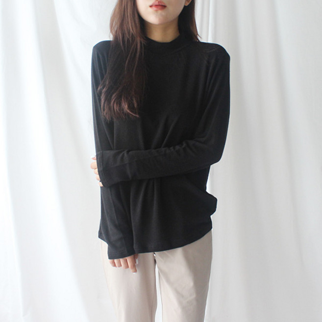 벨라노이 여성용 보드라운 베이직 반폴라 티셔츠