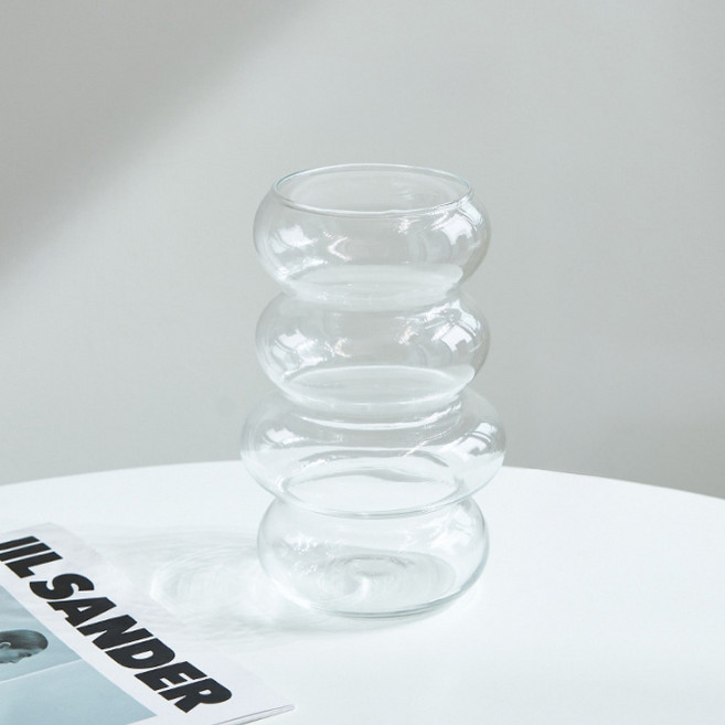 미르노아 볼록이 유리 화병 MMM3509, 투명