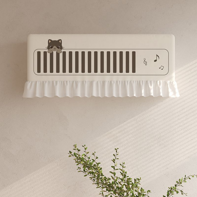 릴리픽 심플 에어컨 가리막 커튼 3P 에어컨 96cm이하, 1개, 캣츠