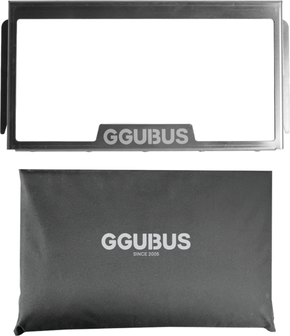 꾸버스 풀스텐 듀얼 캠핑화로대 전용 유리패널 XL, 1개