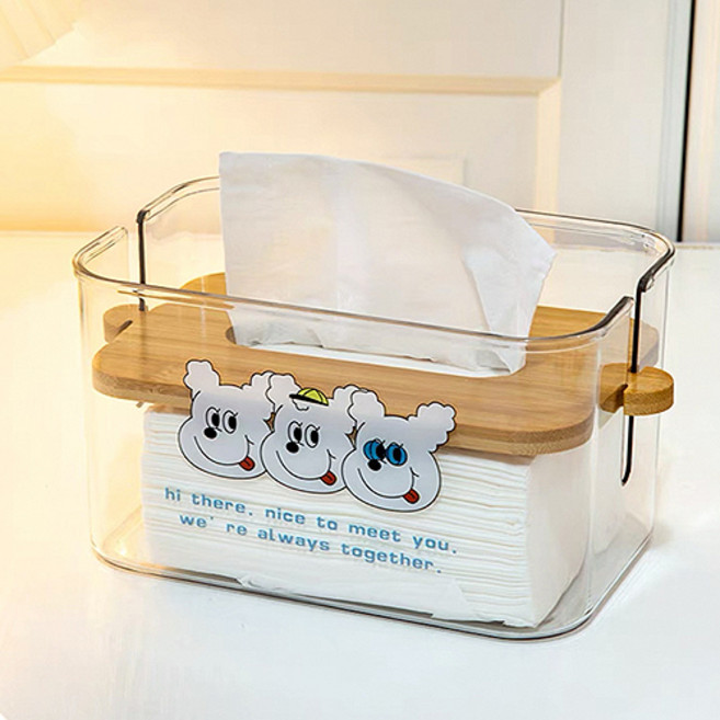 可愛卡通抽取式垃圾桶盒, 1個, 基本款